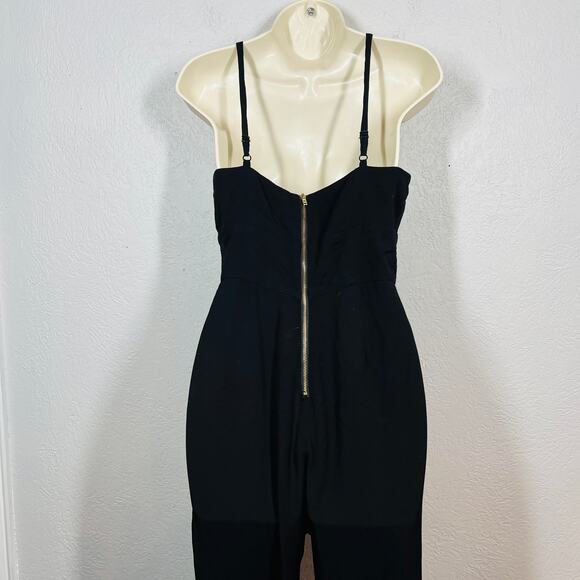 Gianni Bini Jumpsuit Keyhole Cutout Sleeveless Casual Black Pant - 4 - Picture 3 of 9